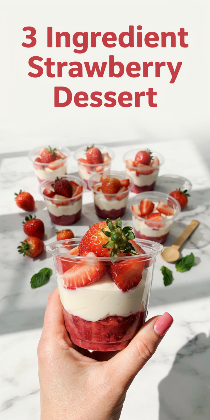 3 Ingredient Strawberry Dessert 3 Ingredient Strawberry Dessert