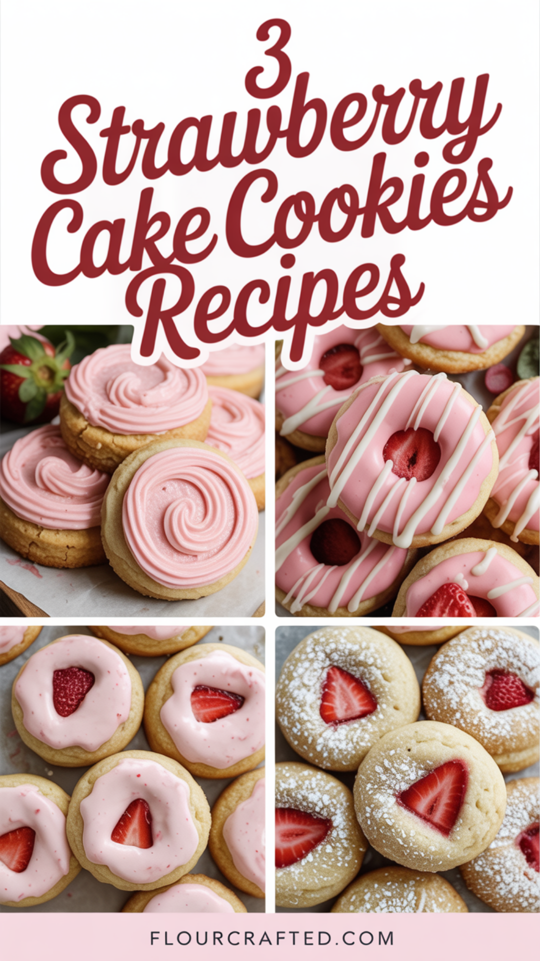 3 Strawberry Cake Cookies Recipes