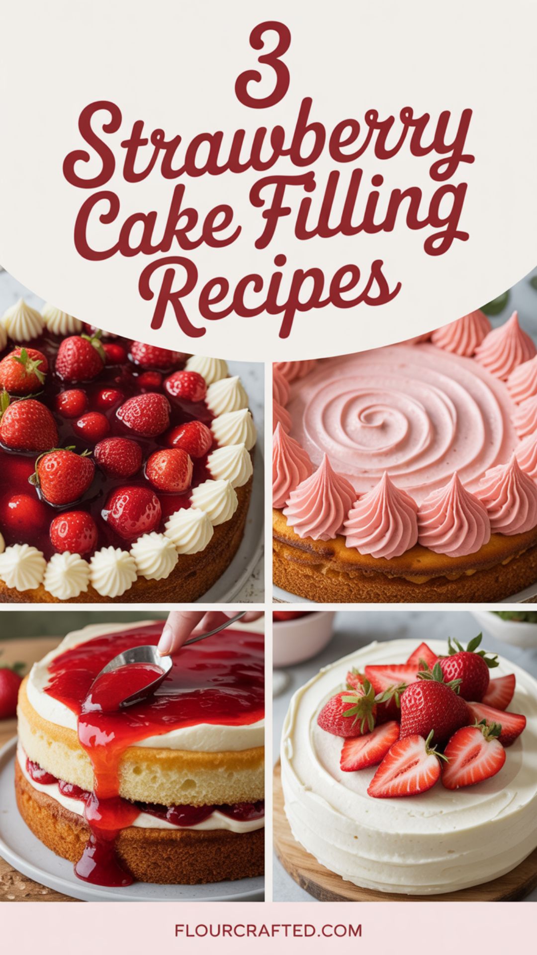 3 Strawberry Cake Filling Recipes