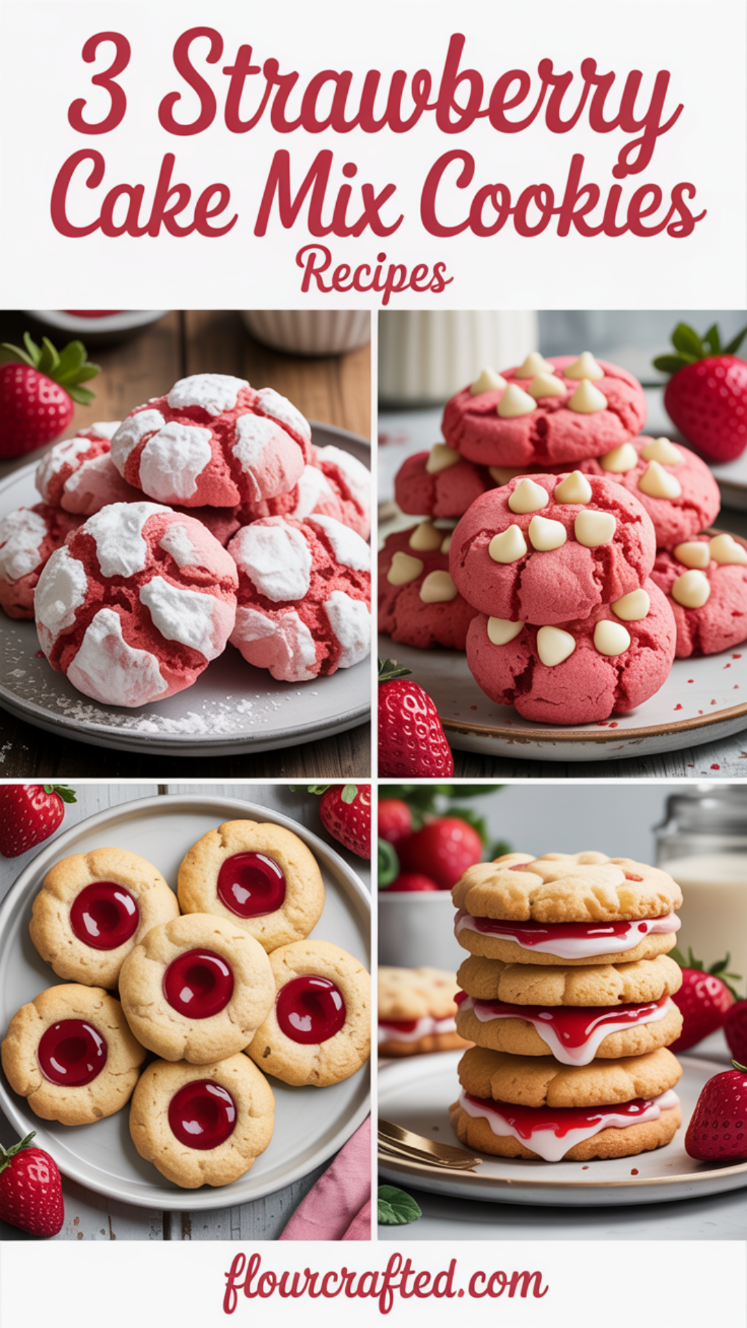 3 Strawberry Cake Mix Cookies Recipes