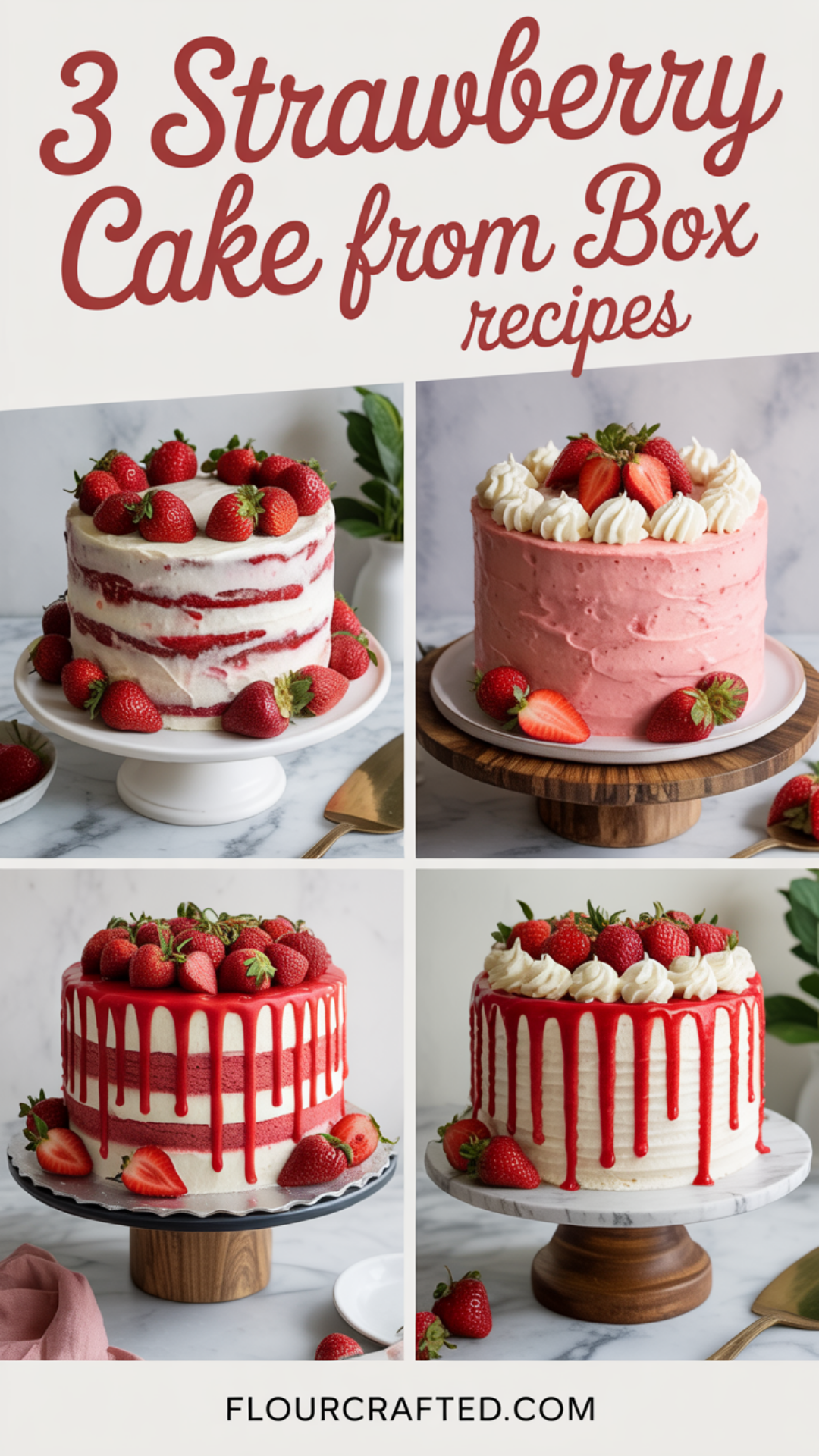 3 Strawberry Cake from Box Recipes