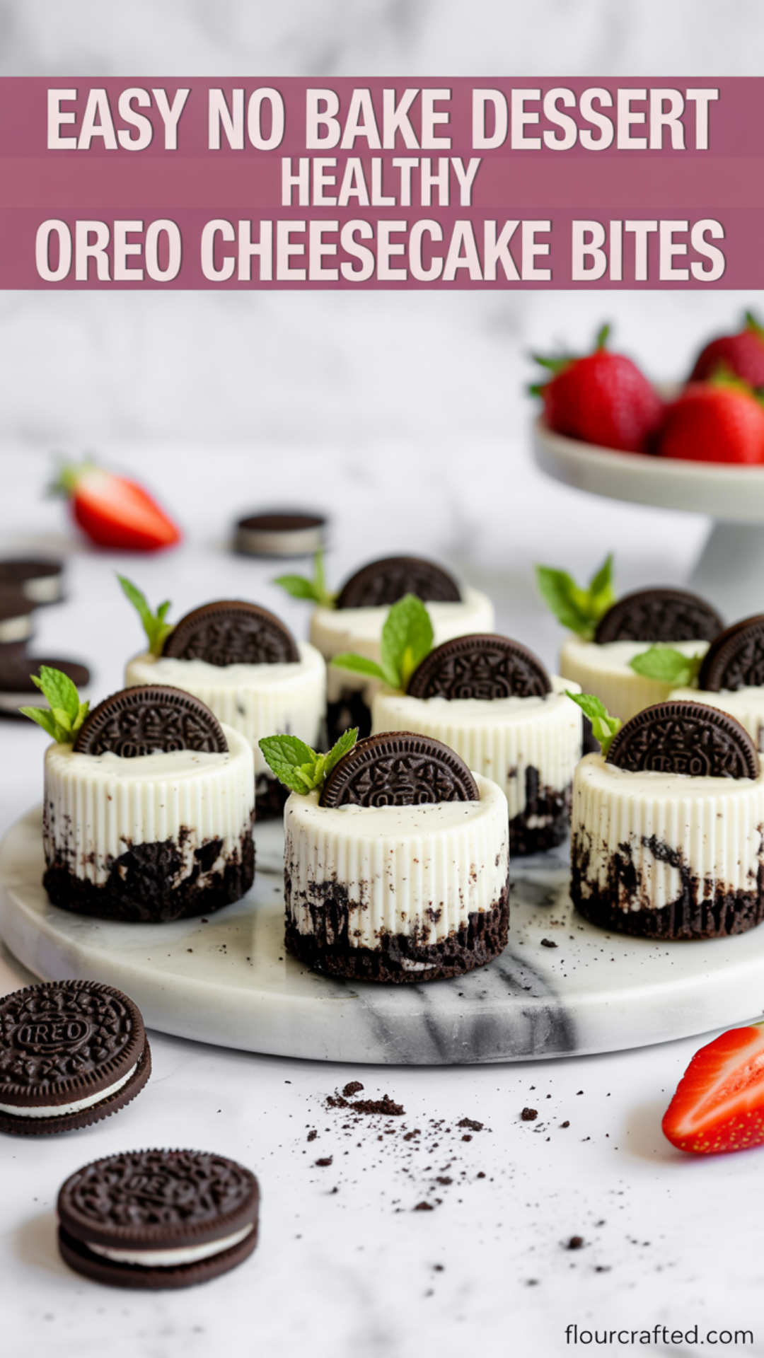 Easy No Bake Dessert Healthy Oreo Cheesecake Bites