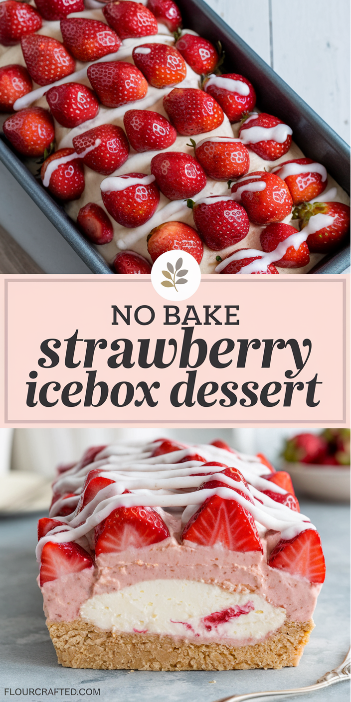 No Bake Strawberry Icebox Dessert No Bake Strawberry Icebox Dessert