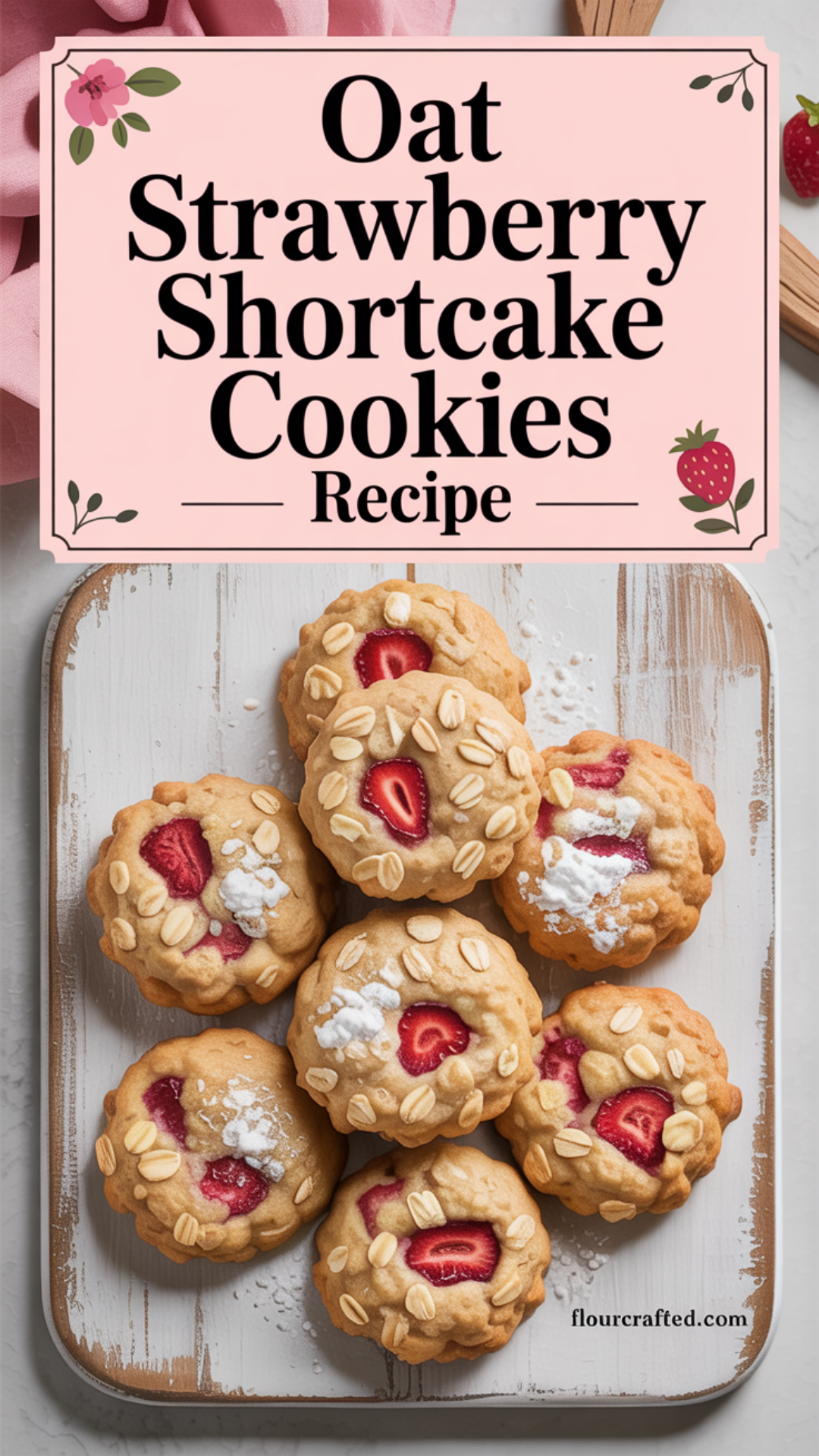 Oat Strawberry Shortcake Cookies Recipe