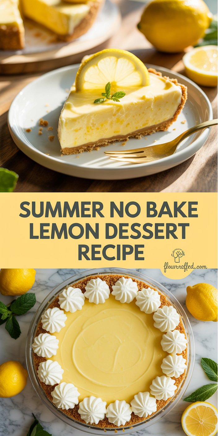 Summer No Bake Lemon Dessert Recipe