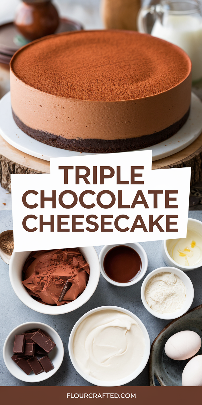 Triple Chocolate Cheesecake